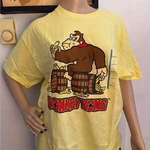 Nickelodeon Yellow Donkey Kong Short Sleeve Tee (size L) unisex